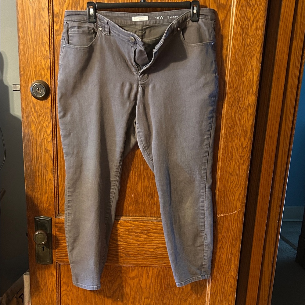 LC Lauren Conrad Charcoal Denim Pants